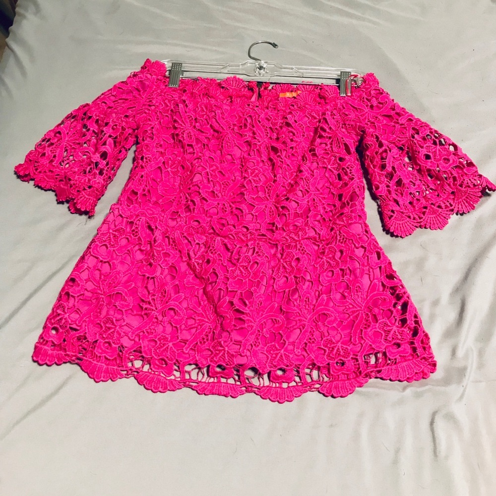 Pink Off the Shoulder Top